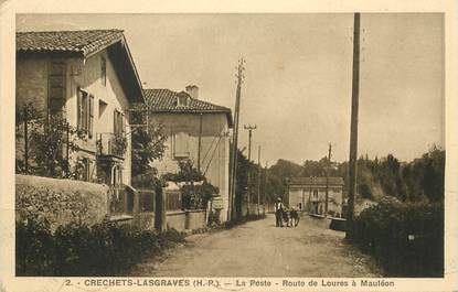 CPA FRANCE 65 "Crechets Lasgraves, la poste, rte de Loures à Mauléon"