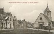 27 Eure / CPA FRANCE 27 "La Ferrière sur Risle, l'église et la place de la mairie"