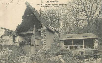 CPA FRANCE 65 "Ouzous, ruines d'une maison emporté par l'éboulement"