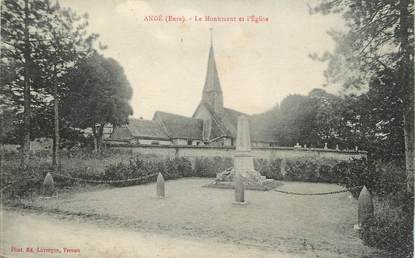 / CPA FRANCE 27 "Andé, le monument et l'église"