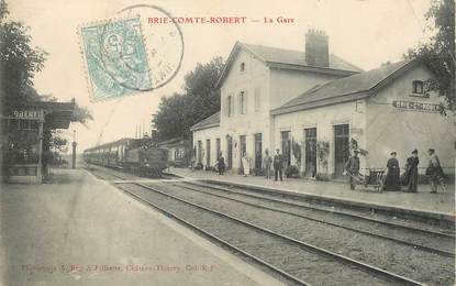/ CPA FRANCE 77 "Brie Comte Robert, la gare"