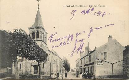 / CPSM FRANCE 77 "Coubert, rue de l'église"