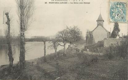 / CPA FRANCE 27 "Pont de l'Arche,la seine aux Damps"