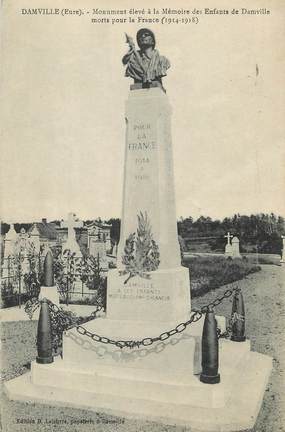 / CPA FRANCE 27 "Damville" / MONUMENT AUX MORTS