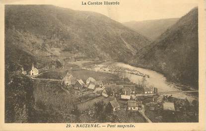 / CPA FRANCE 19 "Nauzenac, pont suspendu"