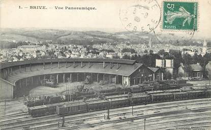 / CPA FRANCE 19 "Brive, vue panoramique" / GARE