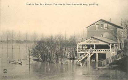 CPA FRANCE 77 "Hotel du Pont de la Marne, vue prise du Pont d'Isles les Villenoy près Esbly"