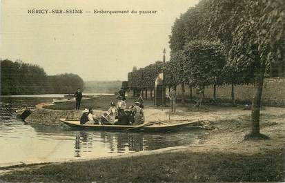 CPA FRANCE 77 "Héricy sur Seine, embarquement du passeur"