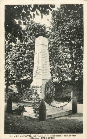 CPA FRANCE 42 "Saint Cyr de Favières, monument aux morts"