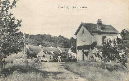 CPA FRANCE 77 "Lescherolles, la gare"