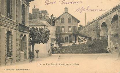 CPA FRANCE 77 "Montigny sur Loing, une rue"