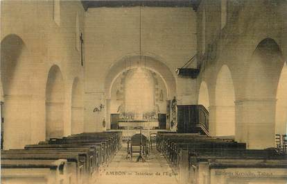 / CPA FRANCE 56 "Ambon, intérieur de l'église"