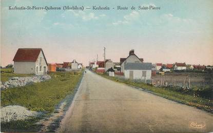 / CPA FRANCE 56 "Kerhostin Saint Pierre Quiberon, route de Saint Pierre"