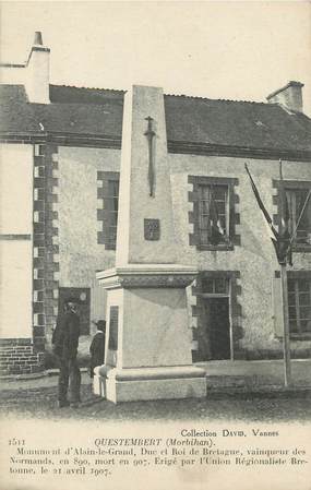 / CPA FRANCE 56 "Questembert, monument d'Alain Le Grand "