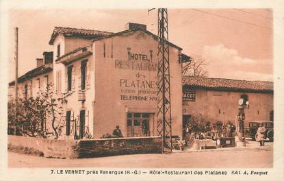 / CPA FRANCE 31 "Le Vernet, hôtel restaurant des Platanes"