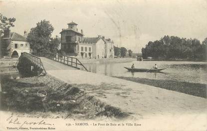 CPA FRANCE 77 "Samois, le pont de bois et la Villa Rose"