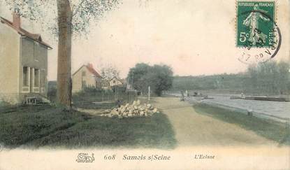 CPA FRANCE 77 "Samois sur seine, l'Ecluse"