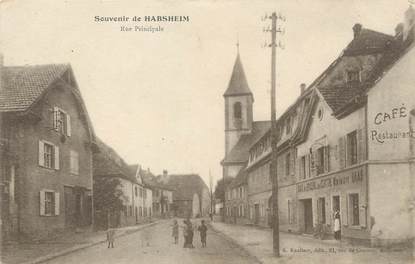 / CPA FRANCE 68 "Habsheim, rue principale"