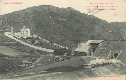 CPA FRANCE 66 "Port Vendres, tunnel du transit du minerai de la voie ferrée à la mer" / MINE