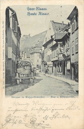 / CPA FRANCE 68 "Rue à Ribeauvillé"