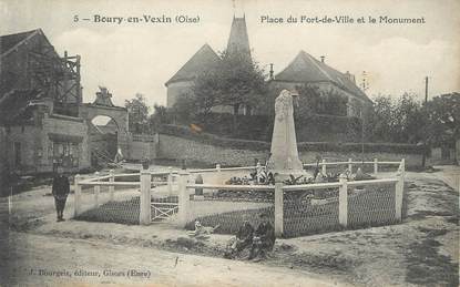 / CPA FRANCE 60 "Bourg en Vexin, place du fort de ville et le monument"