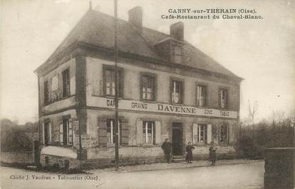 / CPA FRANCE 60 "Canny sur Therain, café restaurant du cheval Blanc"