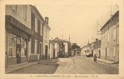 / CPA FRANCE 33 "Castets en Dorthe, rue principale"