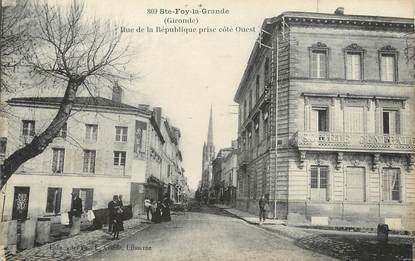 / CPA FRANCE 33 "Sainte Foy la Grande, rue de la République"