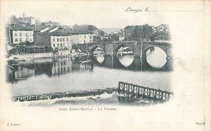 CPA FRANCE 87 "Limoges, le pont Saint Martial, la Vienne"