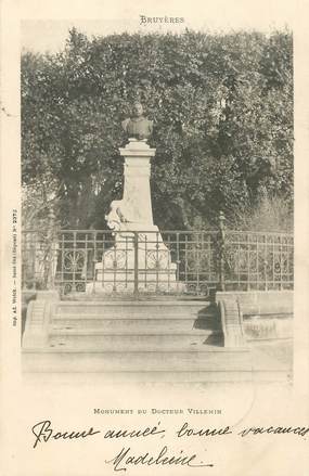 CPA FRANCE 88 "Bruyères, monument du Docteur Villemin"