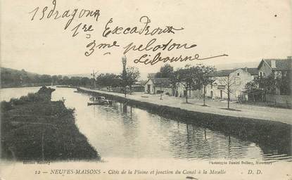 CPA FRANCE 54 "Neuves Maisons, cités de la Plaine et jonction du canal à la Moselle"