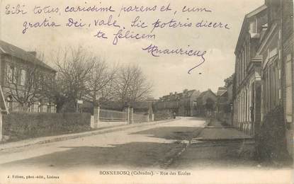 CPA FRANCE 14 "Bonneboscq, rue des Ecoles"