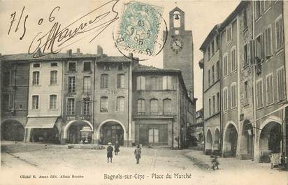 CPA FRANCE 30 "Bagnols sur Cèze, place du marché"