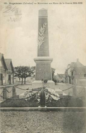 CPA FRANCE 14 "Argences, monument aux morts"