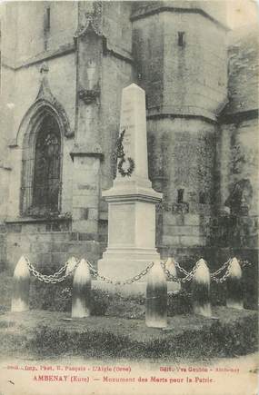 / CPA FRANCE 27 "Ambenay, monument aux morts"