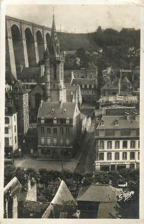 CPSM FRANCE 29 "Morlaix, le viaduc et Eglise Ste Mélaine"