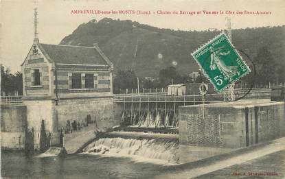 / CPA FRANCE 27 "Amfreville sous les Monts, chutes du barrage"