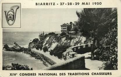 / CPSM FRANCE 64 "Biarritz, la côte des basques" / CHASSE
