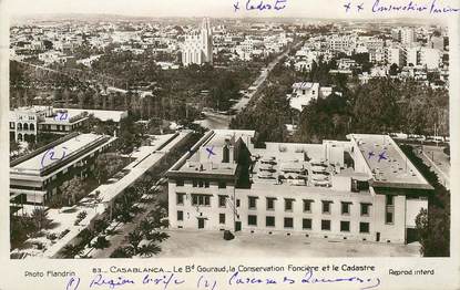 CPSM MAROC "Casablanca, le bld Gouraud"