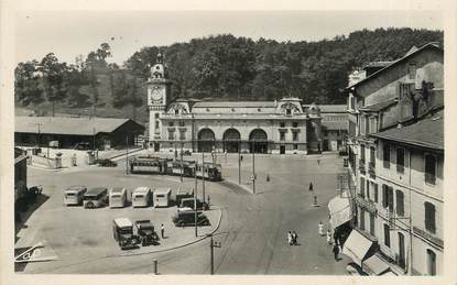 / CPSM FRANCE 64 "Bayonne, place de la gare et la gare "