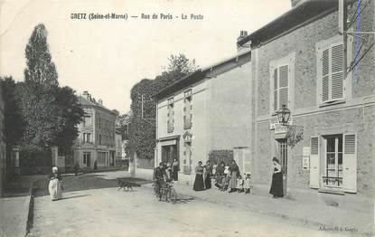 / CPA FRANCE 77 "Gretz, rue de Paris, la poste"