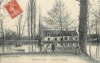 / CPA FRANCE 77 "Gretz, Le Mesnil, l'étang"