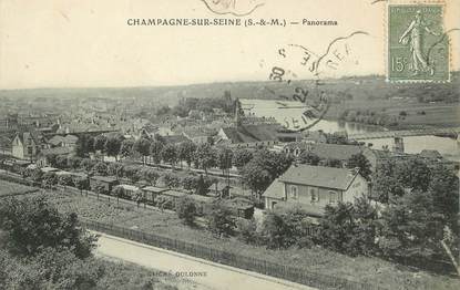 / CPA FRANCE 77 "Champagne sur Seine, panorama "