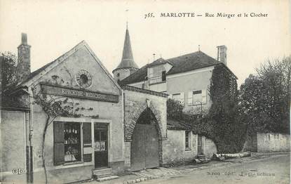 / CPA FRANCE 77 "Marlotte, rue Mürger et le clocher"