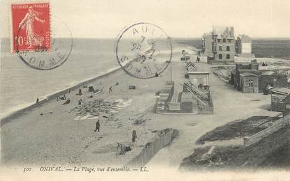 / CPA FRANCE 80 "Onival, la plage, vue d'ensemble"