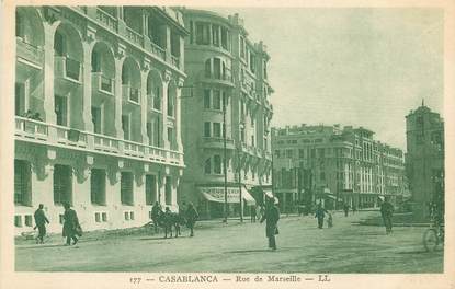 CPA MAROC "Casablanca, rue de Marseille"