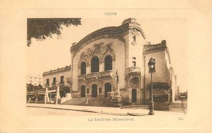 CPA TUNISIE "Tunis, le théâtre  municipal"