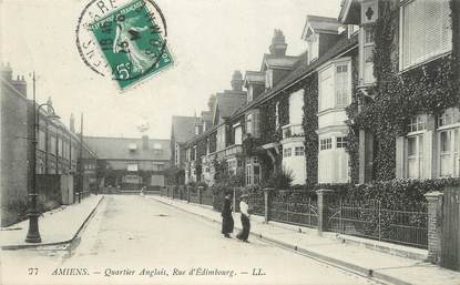 / CPA FRANCE 80 "Amiens, quartier Anglais, rue d'Edimbourg"