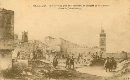 CPA ALGERIE "Alger,  El Sebbarhim et Mosquée"