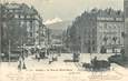  CPA SUISSE "Genève, la rue du Mont Blanc" / TRAMWAY